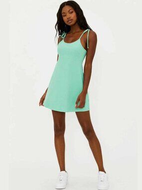 BEACH RIOT Women's Liberty Dress Size S In Jade Sky